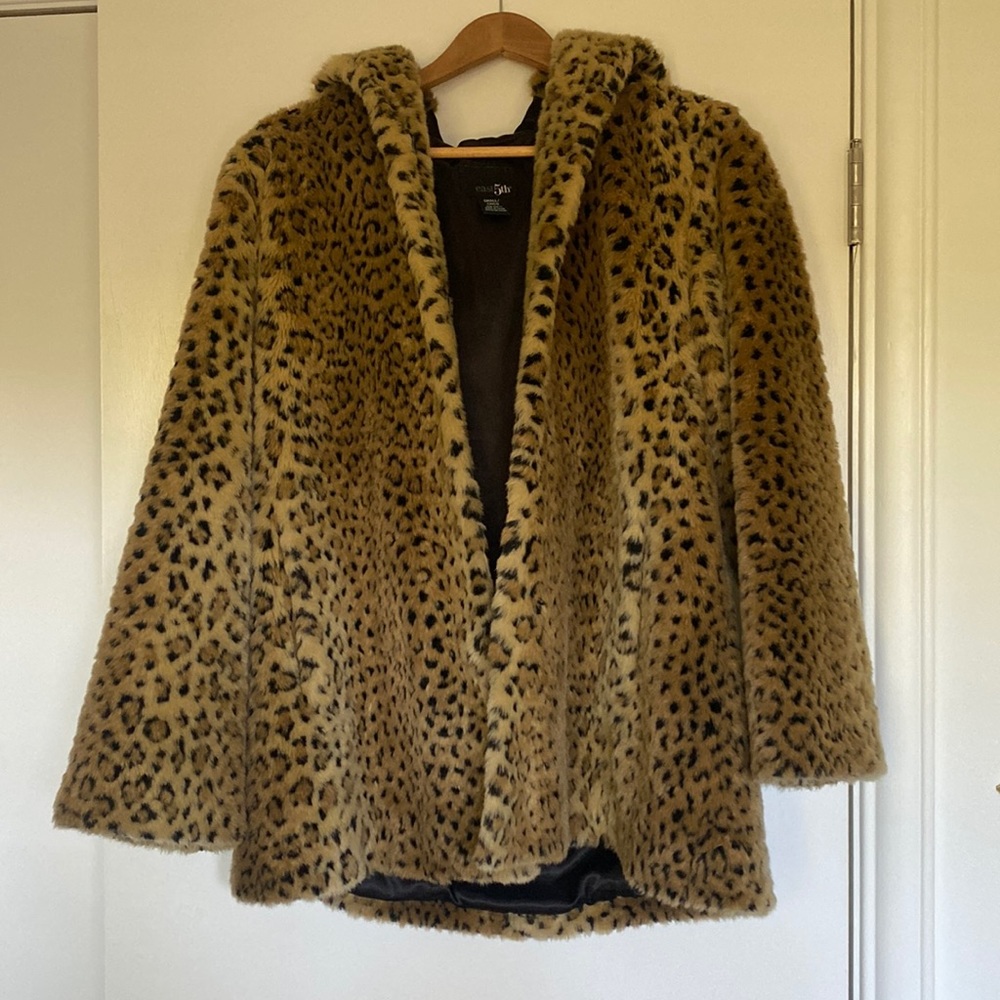 Leopard print coat